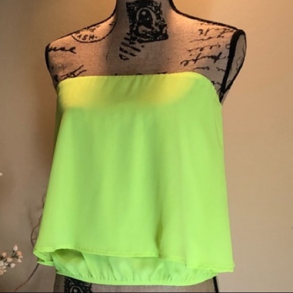 a'gaci Tops - ~A’gaci~ bright yellow strapless top size small